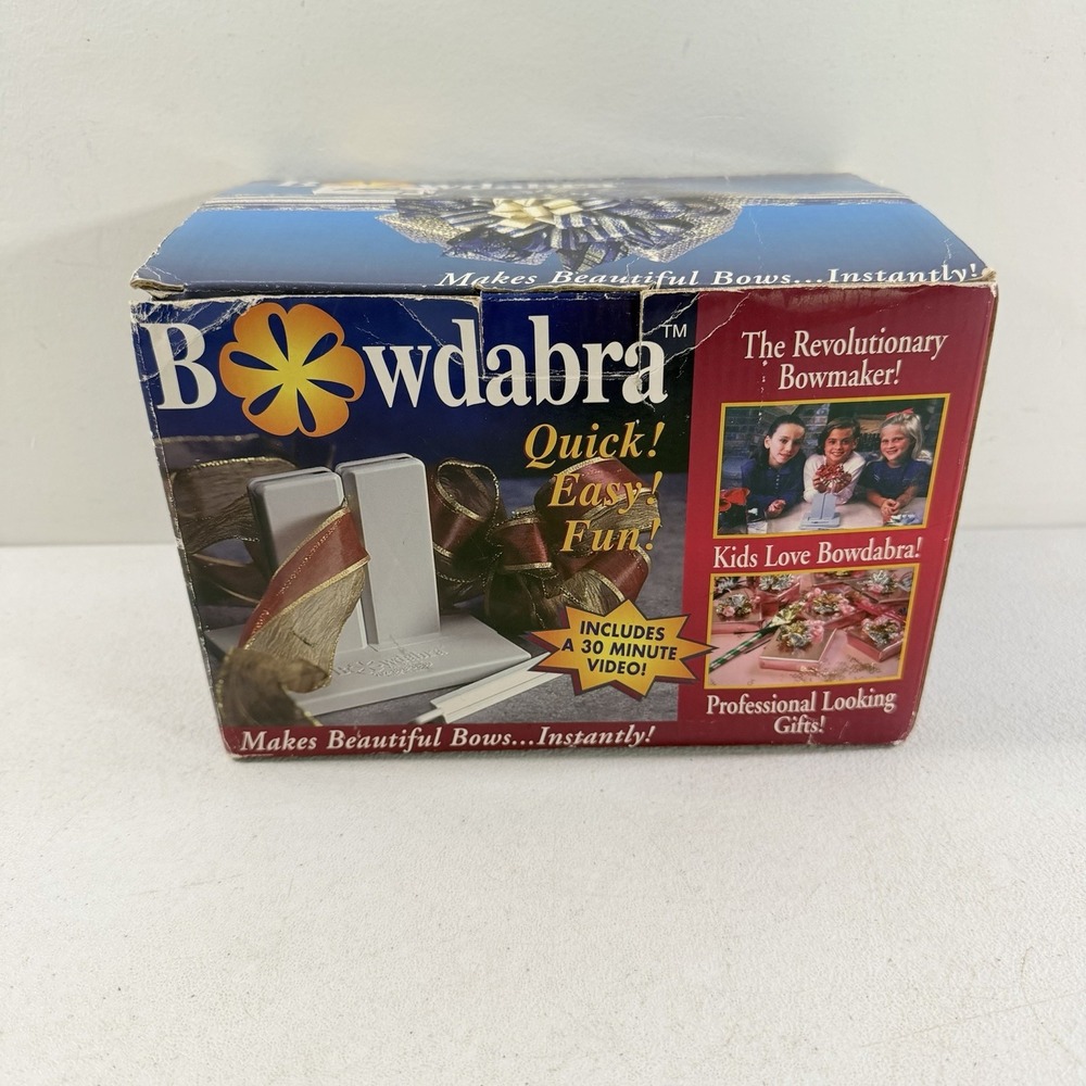 Vintage Bowdabra Bow Maker Craft Tool Kit Box Wand VHS Video Ribbon Complete NEW